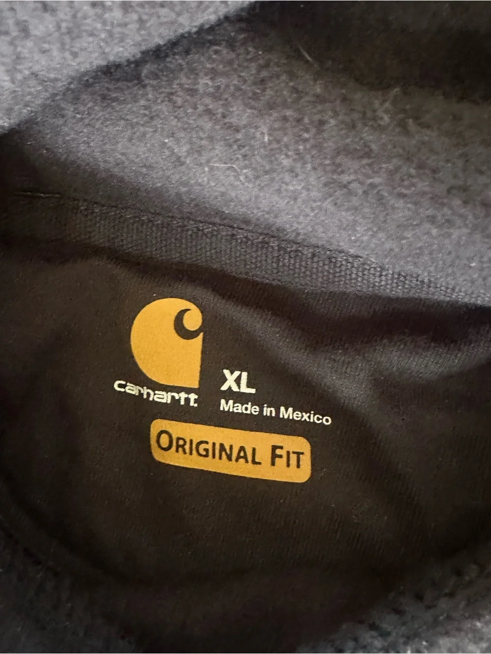 Carhartt XL Original Fit Black Hoodie Pullover Sweatshirt NWOT